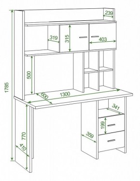 Стол компьютерный Нельсон Lite СКЛ-Прям130+НКЛХ-130 в Елабуге - elabuga.mebel24.online | фото 2