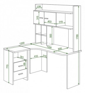 Стол компьютерный Нельсон Lite СКЛ-Угл130+НКЛХ-130 в Елабуге - elabuga.mebel24.online | фото 2