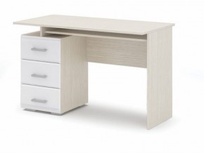 Стол компьютерный Симба Дуб белфорт-Белый глянец в Елабуге - elabuga.mebel24.online | фото 1
