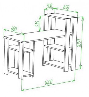 Стол компьютерный Slim СТН-110/140 в Елабуге - elabuga.mebel24.online | фото 2