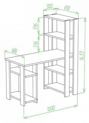 Стол компьютерный Slim СТН-145/120 в Елабуге - elabuga.mebel24.online | фото 2