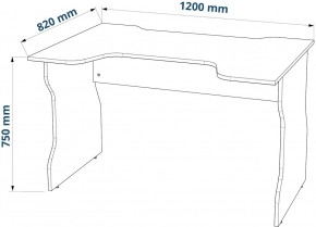 Стол компьютерный ВАРДИГ K1 120x82, антрацит/красный в Елабуге - elabuga.mebel24.online | фото 3
