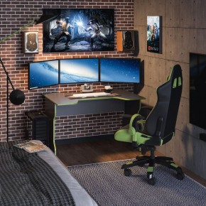 Стол компьютерный ВАРДИГ K1 120x82, антрацит/лайм в Елабуге - elabuga.mebel24.online | фото 4