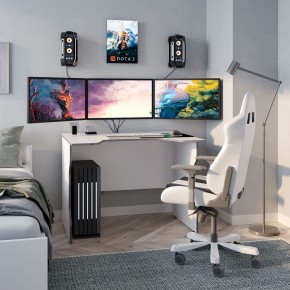 Стол компьютерный ВАРДИГ K2 100x82, белый/серебристый в Елабуге - elabuga.mebel24.online | фото 4