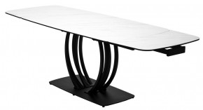 Стол MATERA 160 MARBLES KL-99 Белый мрамор матовый, итальянская керамика/ черный каркас, ®DISAUR в Елабуге - elabuga.mebel24.online | фото 8