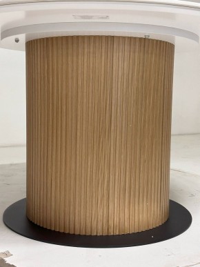 Стол MESA D120 цвет БЕЛЫЙ МРАМОР M326 / Каркас OAK, ®DISAUR в Елабуге - elabuga.mebel24.online | фото 4