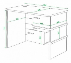 Стол письменный Домино нельсон СД-15С в Елабуге - elabuga.mebel24.online | фото 3