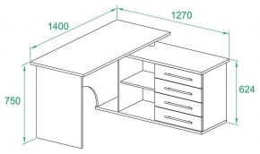 Стол письменный КСТ-109Л в Елабуге - elabuga.mebel24.online | фото 3