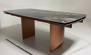 Стол ПУАНТО 200 TITANIUM LAWA NERO, керамика / МЕДЬ каркас М-City в Елабуге - elabuga.mebel24.online | фото 3