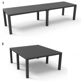 Стол раскладной Джули (Julie Double table 2 configurations) Графит в Елабуге - elabuga.mebel24.online | фото