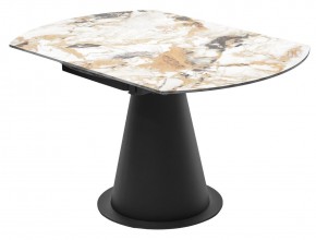 Стол TERAMO 135 GLOSS GRAND JADE SOLID CERAMIC, керамика, поворотн.механизм / Черный каркас, ®DISAUR в Елабуге - elabuga.mebel24.online | фото 11