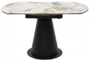 Стол TERAMO 135 GLOSS GRAND JADE SOLID CERAMIC, керамика, поворотн.механизм / Черный каркас, ®DISAUR в Елабуге - elabuga.mebel24.online | фото 16