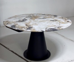 Стол TERAMO 135 GLOSS GRAND JADE SOLID CERAMIC, керамика, поворотн.механизм / Черный каркас, ®DISAUR в Елабуге - elabuga.mebel24.online | фото 5