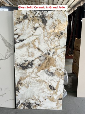 Стол TERAMO 135 GLOSS GRAND JADE SOLID CERAMIC, керамика, поворотн.механизм / Черный каркас, ®DISAUR в Елабуге - elabuga.mebel24.online | фото 7