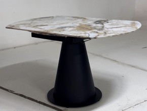 Стол TERAMO 135 GLOSS GRAND JADE SOLID CERAMIC, керамика, поворотн.механизм / Черный каркас, ®DISAUR в Елабуге - elabuga.mebel24.online | фото 9