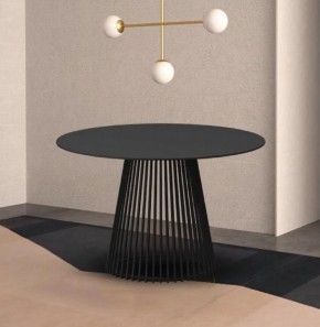 Стол TERNI 120 MATT BLACK MARBLE SOLID CERAMIC Черный мрамор матовый, керамика /Черн.каркас, ®DISAUR в Елабуге - elabuga.mebel24.online | фото 2