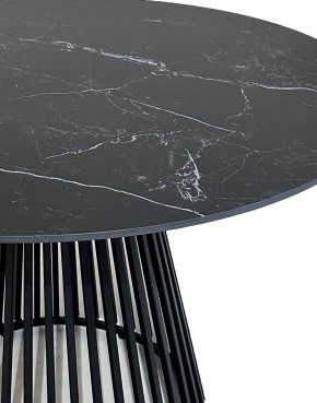 Стол TERNI 120 MATT BLACK MARBLE SOLID CERAMIC Черный мрамор матовый, керамика /Черн.каркас, ®DISAUR в Елабуге - elabuga.mebel24.online | фото 4
