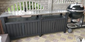 Столик для барбекю 415 Л (Unity Chef 415 L) графит в Елабуге - elabuga.mebel24.online | фото 1