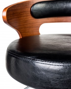 Стул барный DOBRIN FRED BLACK, коричневое дерево, чёрный в Елабуге - elabuga.mebel24.online | фото 6