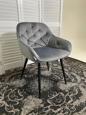 Стул BREEZE BLUVEL-14 GREY, велюр / черный каркас М-City в Елабуге - elabuga.mebel24.online | фото 6