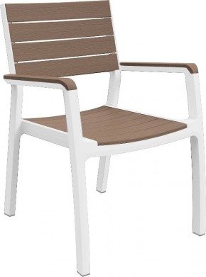 Стул c подлокотниками Гармония (Harmony armchair) белый-капучино в Елабуге - elabuga.mebel24.online | фото 2