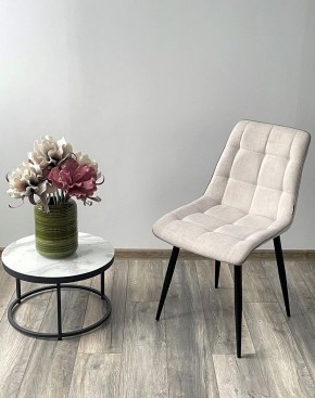 Стул CHIC HE622-01/ HE622-05 топленое молоко, ткань/ черный каркас М-City в Елабуге - elabuga.mebel24.online | фото 3