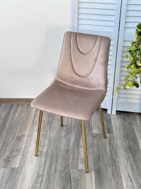 Стул ELLI BLUVEL-40 Бежевый, велюр / золотой каркас М-City в Елабуге - elabuga.mebel24.online | фото 3