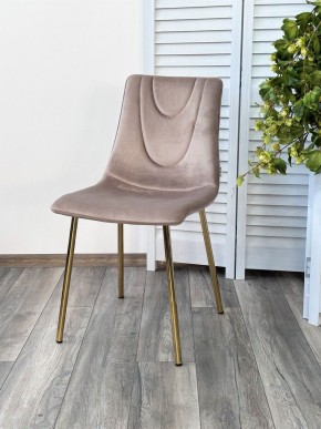 Стул ELLI BLUVEL-40 Бежевый, велюр / золотой каркас М-City в Елабуге - elabuga.mebel24.online | фото 4