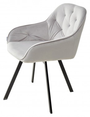 Стул GALE 360 град. поворот. BLUVEL-03 LIGHT GREY, велюр/ черный каркас, М-City в Елабуге - elabuga.mebel24.online | фото 5