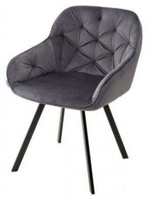 Стул GALE 360 град. поворот. BLUVEL-14 GREY, велюр/ черный каркас, М-City в Елабуге - elabuga.mebel24.online | фото 1