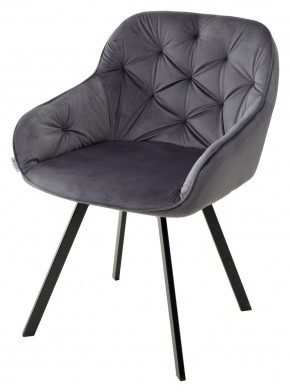 Стул GALE 360 град. поворот. BLUVEL-14 GREY, велюр/ черный каркас, М-City в Елабуге - elabuga.mebel24.online | фото 4
