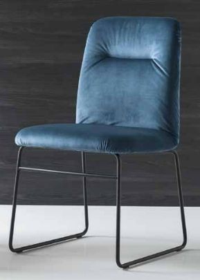 Стул GRETA CB/1904 MET.P15 MATT BLACK/ VENICE S0J OCEAN BLUE в Елабуге - elabuga.mebel24.online | фото