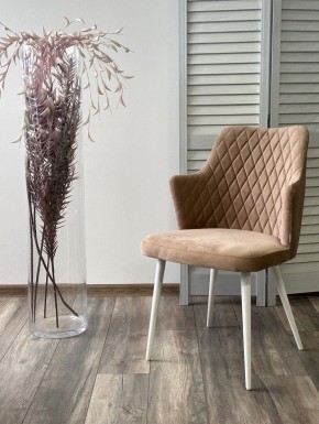 Стул HERMAN 360 град. БЕЖЕВЫЙ #5, велюр / белый каркас М-City в Елабуге - elabuga.mebel24.online | фото 2