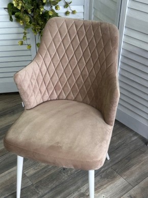 Стул HERMAN 360 град. БЕЖЕВЫЙ #5, велюр / белый каркас М-City в Елабуге - elabuga.mebel24.online | фото 5