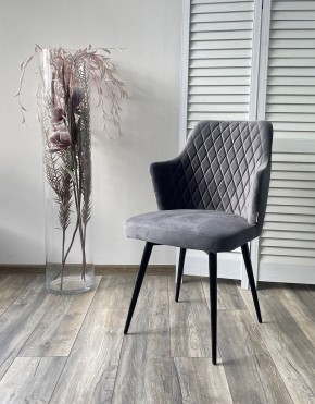Стул HERMAN 360 град. СЕРЫЙ #27, велюр / черный каркас М-City в Елабуге - elabuga.mebel24.online | фото 3