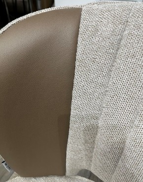 Стул HERMES WZ2042-02 светло-бежевый фактурный велюр/ HK017-31 серо-коричневый PU, М-City в Елабуге - elabuga.mebel24.online | фото 2