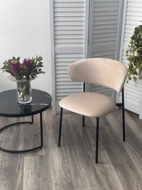 Стул ЛЕОНАРДО H-06 Бежевый, велюр / черный каркас М-City в Елабуге - elabuga.mebel24.online | фото 3