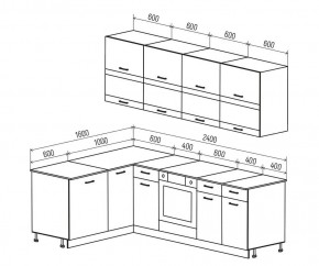 ТЕХНО Кухонный гарнитур угловой 2,4х1,6 м Компоновка №4 в Елабуге - elabuga.mebel24.online | фото 6