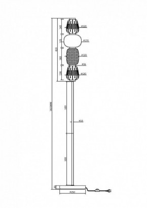 Торшер Maytoni Pattern MOD267FL-L32CH3K в Елабуге - elabuga.mebel24.online | фото 2