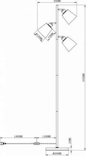 Торшер Moderli Floor V3050-3F в Елабуге - elabuga.mebel24.online | фото 3