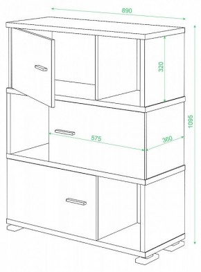 Тумба комбинированная Домино нельсон СБ-30/3 в Елабуге - elabuga.mebel24.online | фото 2