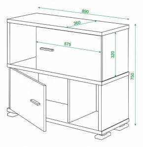 Тумба комбинированная Домино СБ-30/2 в Елабуге - elabuga.mebel24.online | фото 2