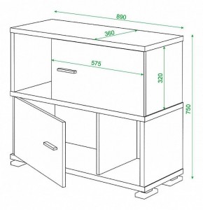 Тумба комбинированная Домино СБ-30/2 в Елабуге - elabuga.mebel24.online | фото 3