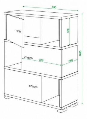 Тумба комбинированная Домино СБ-30/3 в Елабуге - elabuga.mebel24.online | фото 3