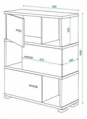 Тумба комбинированная Домино СБ-30/3 в Елабуге - elabuga.mebel24.online | фото 3