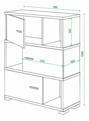 Тумба комбинированная Домино СБ-30/3 в Елабуге - elabuga.mebel24.online | фото 2