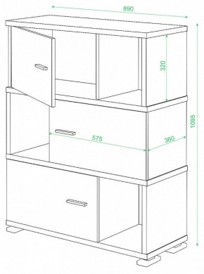 Тумба комбинированная Домино СБ-30/3 в Елабуге - elabuga.mebel24.online | фото 3