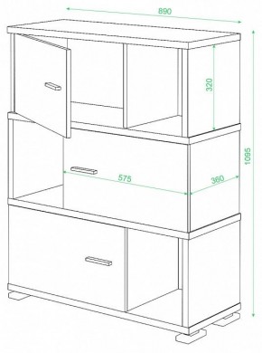 Тумба комбинированная Домино СБ-30/3 в Елабуге - elabuga.mebel24.online | фото 2