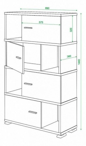 Тумба комбинированная Домино СБ-30/4 в Елабуге - elabuga.mebel24.online | фото 3