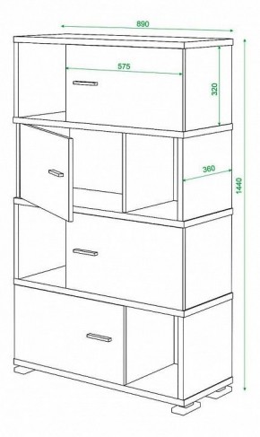 Тумба комбинированная Домино СБ-30/4 в Елабуге - elabuga.mebel24.online | фото 2